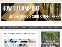 Tablet Screenshot of howtocampout.com